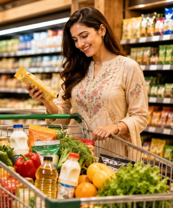 Shopping the fresh aisles at Makhanbhog Sweets